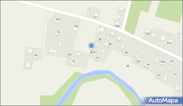 Paszczyna, Paszczyna, 90, mapa Paszczyna