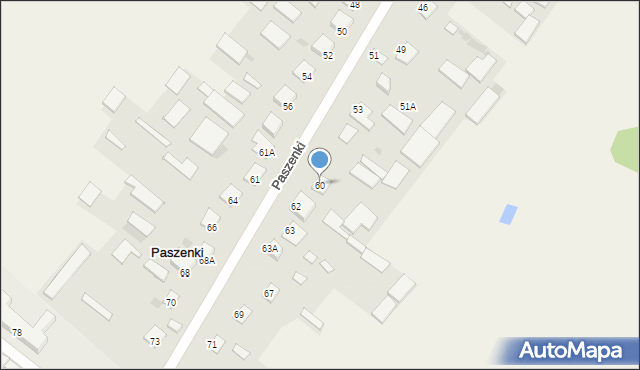 Paszenki, Paszenki, 60, mapa Paszenki