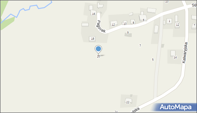 Paszkówka, Pagorek, 20, mapa Paszkówka