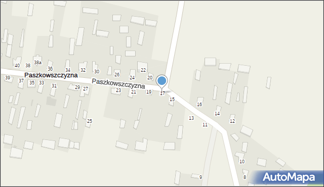 Paszkowszczyzna, Paszkowszczyzna, 17, mapa Paszkowszczyzna