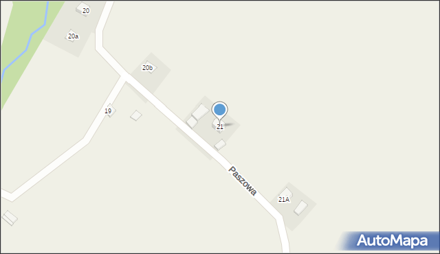 Paszowa, Paszowa, 21, mapa Paszowa
