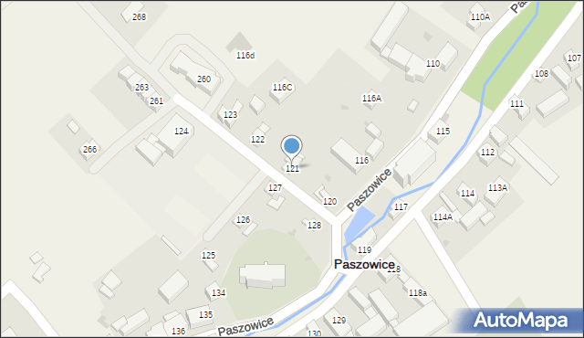 Paszowice, Paszowice, 121, mapa Paszowice