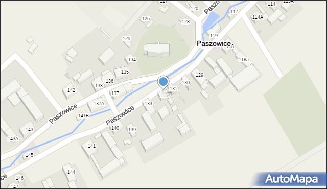 Paszowice, Paszowice, 132, mapa Paszowice
