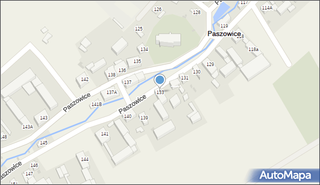 Paszowice, Paszowice, 133, mapa Paszowice