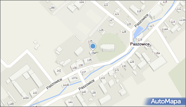 Paszowice, Paszowice, 134, mapa Paszowice