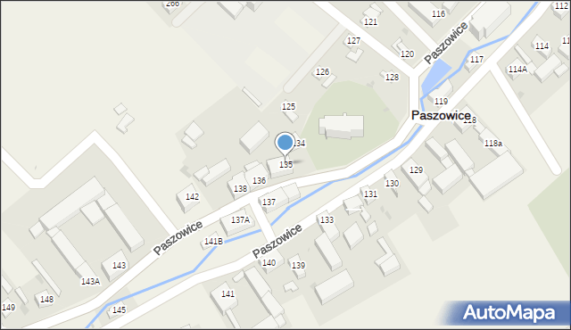 Paszowice, Paszowice, 135, mapa Paszowice