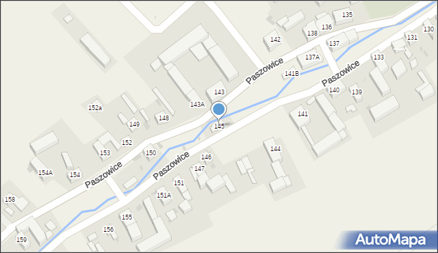 Paszowice, Paszowice, 145, mapa Paszowice