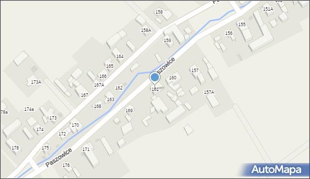 Paszowice, Paszowice, 161, mapa Paszowice