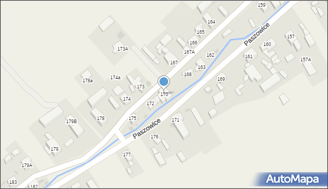 Paszowice, Paszowice, 170, mapa Paszowice