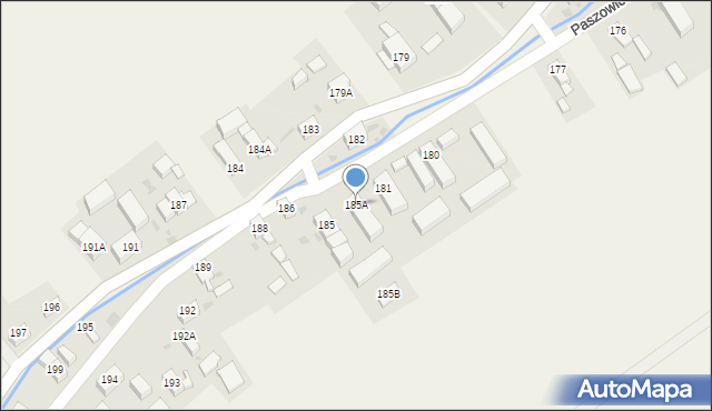 Paszowice, Paszowice, 185A, mapa Paszowice