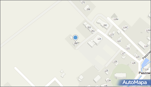 Paszowice, Paszowice, 266, mapa Paszowice