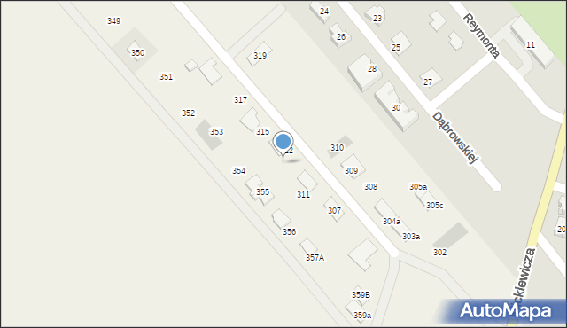 Paszowice, Paszowice, 313, mapa Paszowice