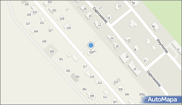 Paszowice, Paszowice, 319, mapa Paszowice