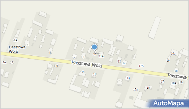 Pasztowa Wola, Pasztowa Wola, 10, mapa Pasztowa Wola