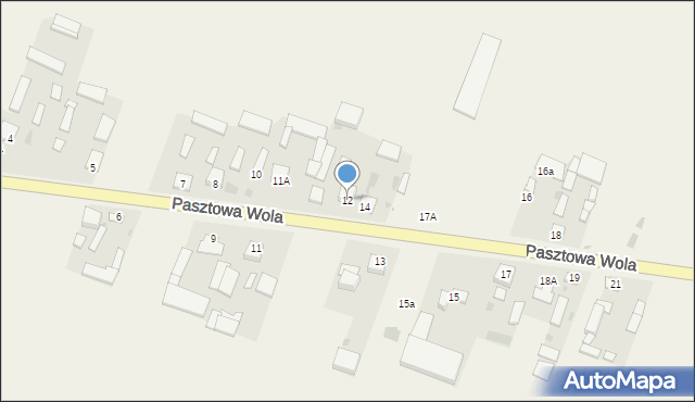 Pasztowa Wola, Pasztowa Wola, 12, mapa Pasztowa Wola