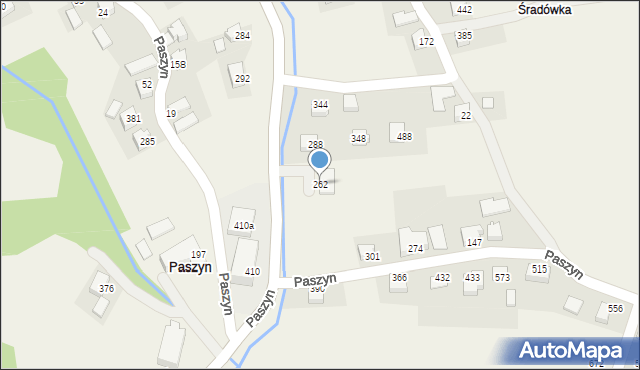 Paszyn, Paszyn, 262, mapa Paszyn