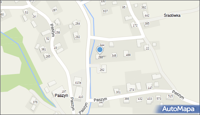 Paszyn, Paszyn, 288, mapa Paszyn