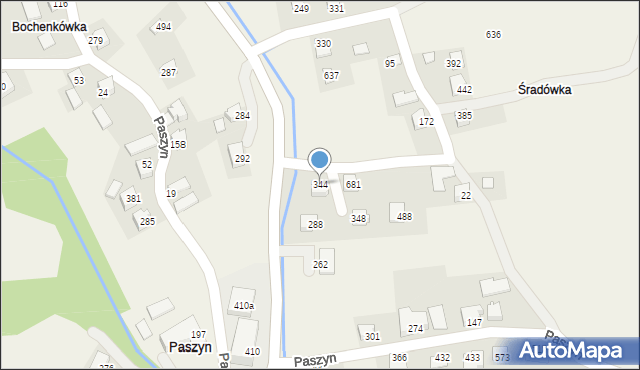 Paszyn, Paszyn, 344, mapa Paszyn