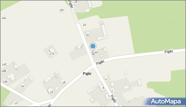 Pątki, Pątki, 21, mapa Pątki
