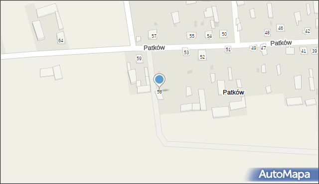 Patków, Patków, 58, mapa Patków