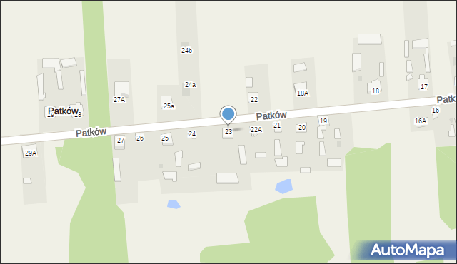 Patków, Patków, 23, mapa Patków