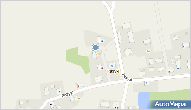 Patryki, Patryki, 10E, mapa Patryki