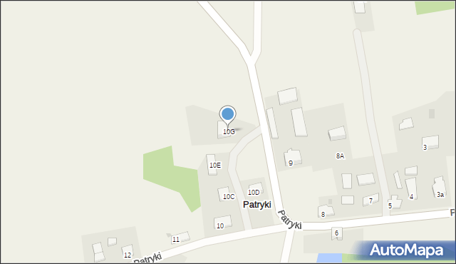 Patryki, Patryki, 10G, mapa Patryki