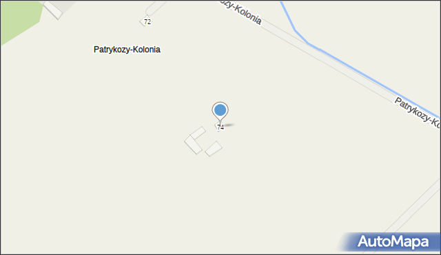 Patrykozy-Kolonia, Patrykozy-Kolonia, 74, mapa Patrykozy-Kolonia