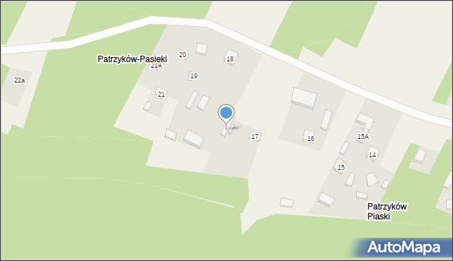 Patrzyków, Patrzyków, 17b, mapa Patrzyków