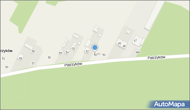 Patrzyków, Patrzyków, 51, mapa Patrzyków