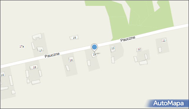 Pauczne, Pauczne, 14, mapa Pauczne