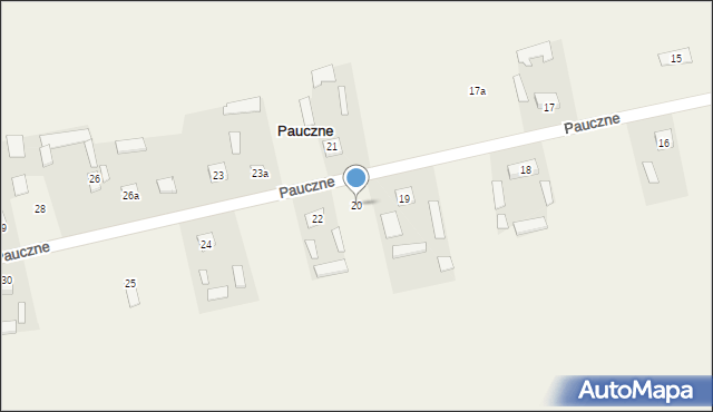 Pauczne, Pauczne, 20, mapa Pauczne