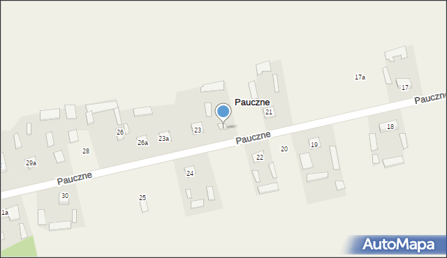 Pauczne, Pauczne, 23a, mapa Pauczne