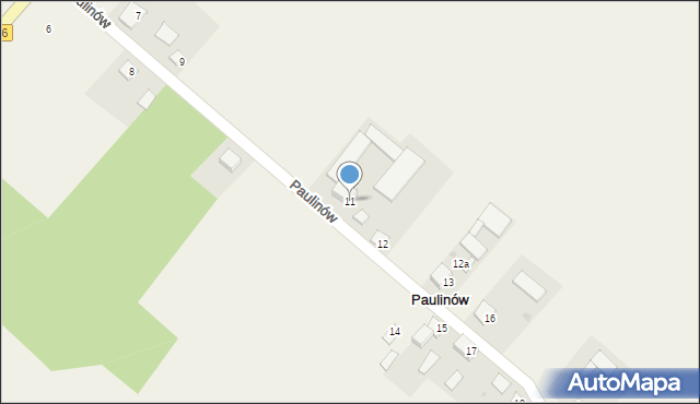 Paulinów, Paulinów, 11, mapa Paulinów