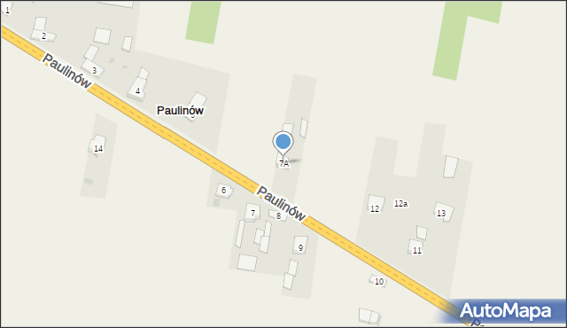 Paulinów, Paulinów, 7A, mapa Paulinów