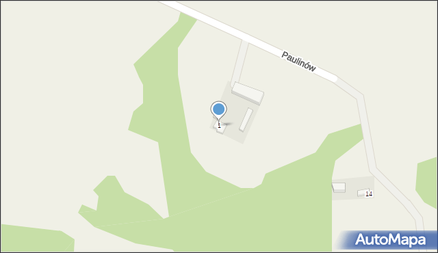 Paulinów, Paulinów, 1, mapa Paulinów