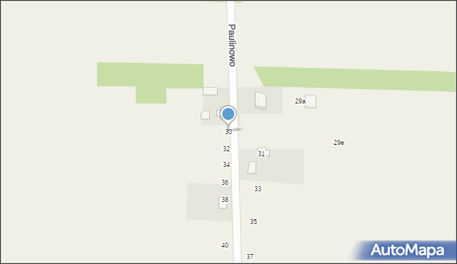 Paulinowo, Paulinowo, 30, mapa Paulinowo