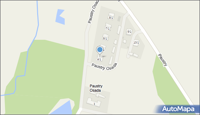 Paustry Osada, Paustry Osada, 4/2, mapa Paustry Osada