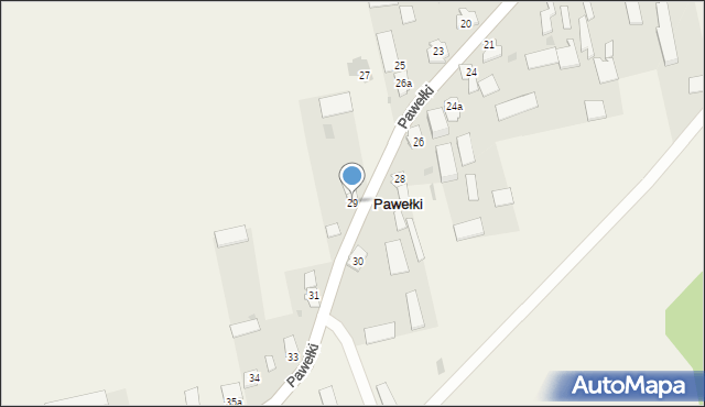 Pawełki, Pawełki, 29, mapa Pawełki