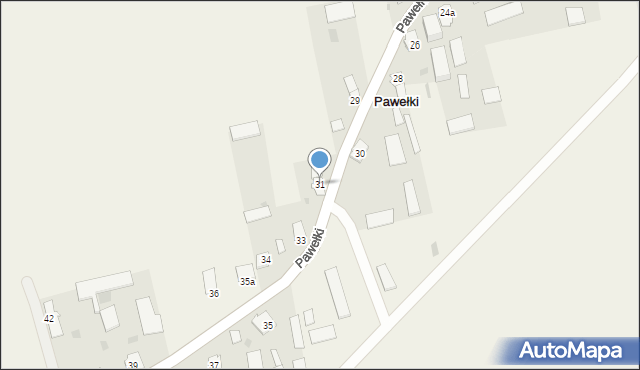 Pawełki, Pawełki, 31, mapa Pawełki