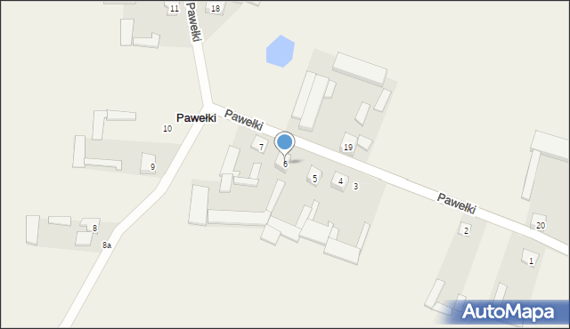 Pawełki, Pawełki, 6, mapa Pawełki