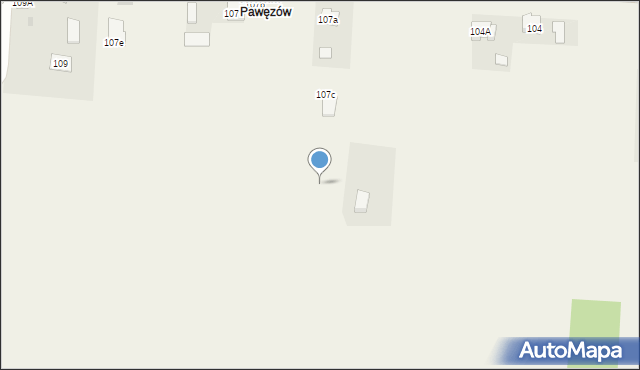 Pawęzów, Pawęzów, 107j, mapa Pawęzów