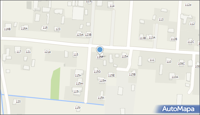 Pawęzów, Pawęzów, 115F, mapa Pawęzów