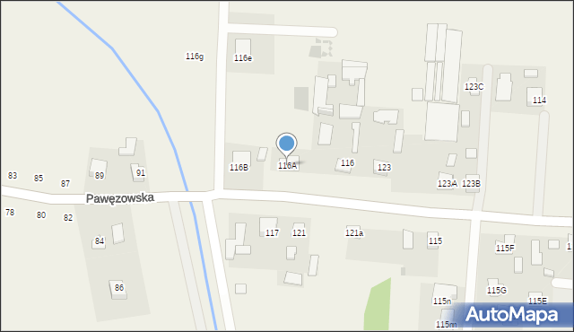 Pawęzów, Pawęzów, 116A, mapa Pawęzów