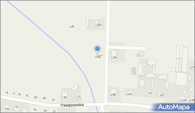 Pawęzów, Pawęzów, 116g, mapa Pawęzów