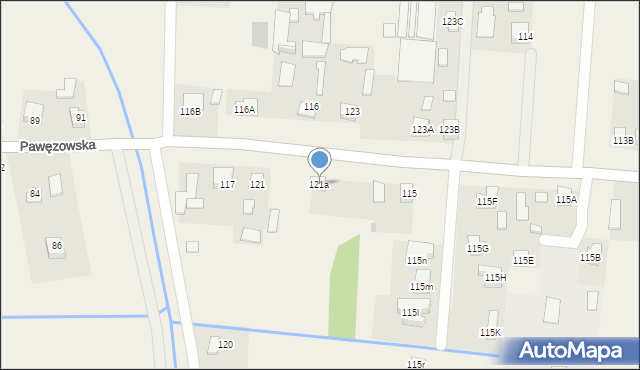 Pawęzów, Pawęzów, 121a, mapa Pawęzów