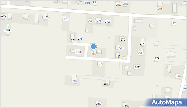 Pawęzów, Pawęzów, 27S, mapa Pawęzów