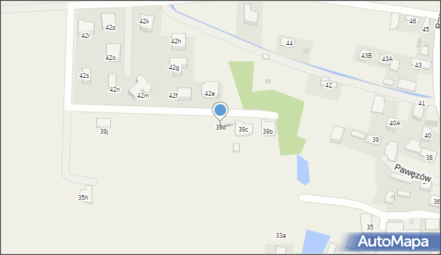 Pawęzów, Pawęzów, 39d, mapa Pawęzów