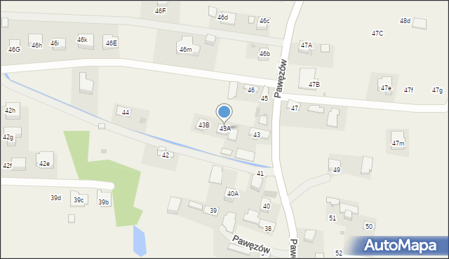Pawęzów, Pawęzów, 43A, mapa Pawęzów