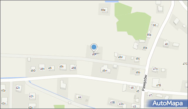Pawęzów, Pawęzów, 46F, mapa Pawęzów